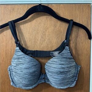 VICTORIA’S SECRET NWOT 36B Heathered Gray & Black Perfect Shape Push-Up Bra